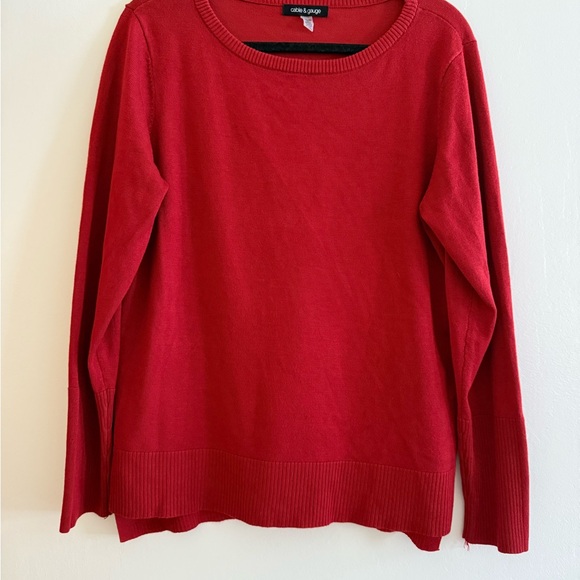 Cable & Gauge Red Sweater - Picture 2 of 5